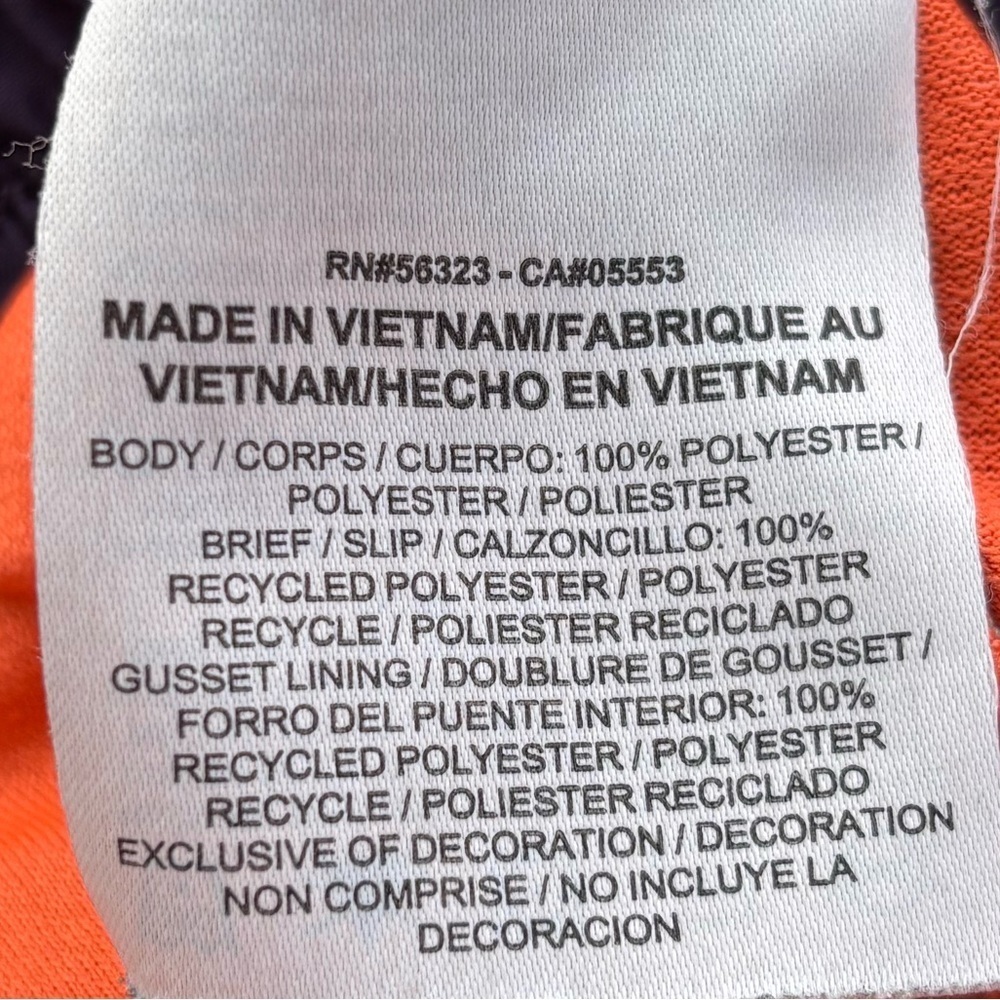 Nike Dri-Fit Athletic Shorts Womens Small Lined Purple Orange Tempo Running Logo - Picture 7 of 9